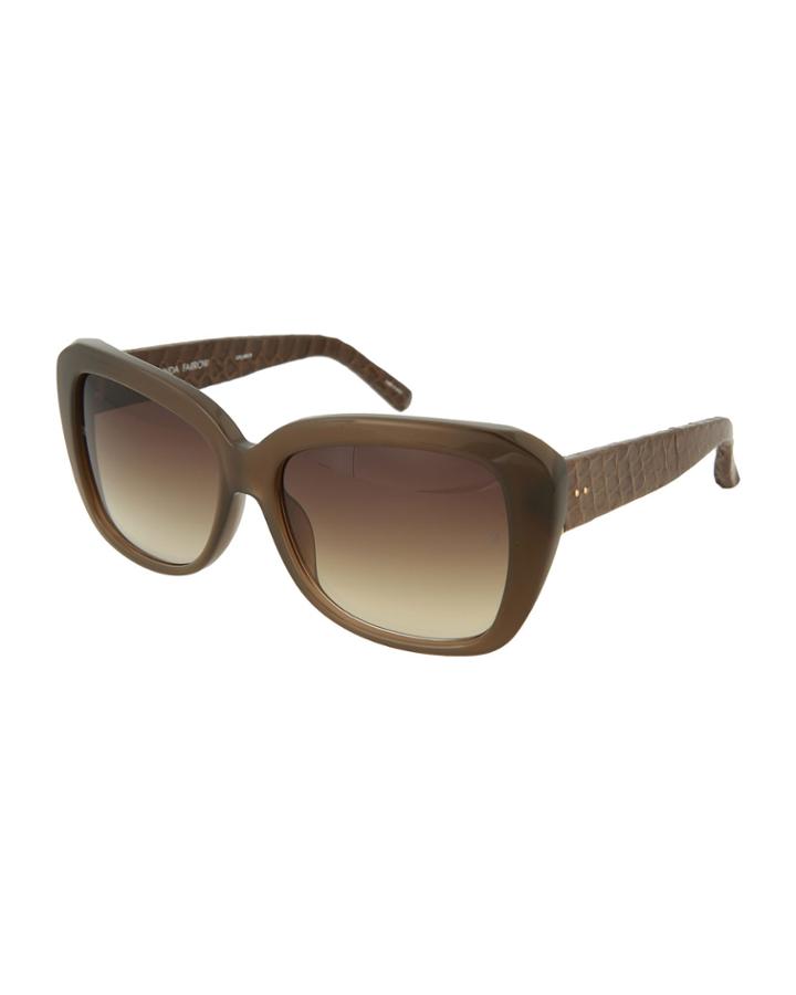 Square Acetate/snakeskin Cat-eye