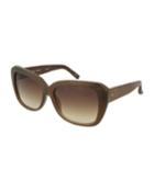 Square Acetate/snakeskin Cat-eye