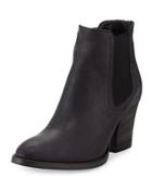 Fabien Leather Bootie, Black