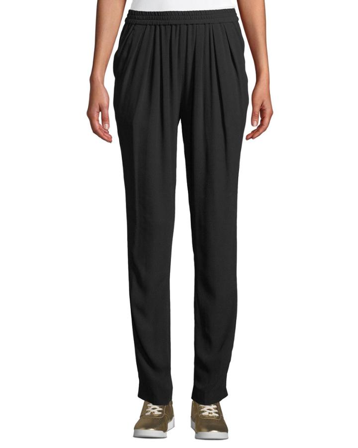 Silk-georgette Jogger Pants