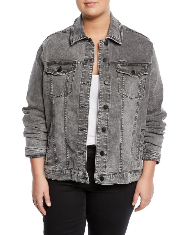 Oversized Denim Trucker Jacket,
