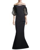 Saida Organza Sheer Half-sleeve