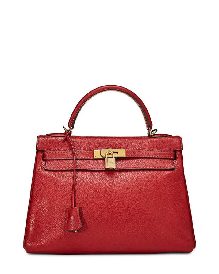 Kelly Retourne 32 Clemence Bag, Rouge Casaque