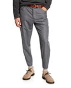 Men's Traditional Chalk-stripe Flannel Pants