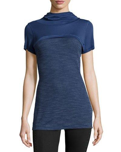 Hooded Popover Knit Tee,