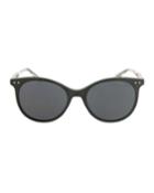 Cat-eye Round Acetate Sunglasses With Pin Detail