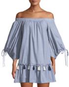 Clara Off-the-shoulder Tassel Dress