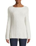 Featherweight Cable-knit Cashmere Pullover
