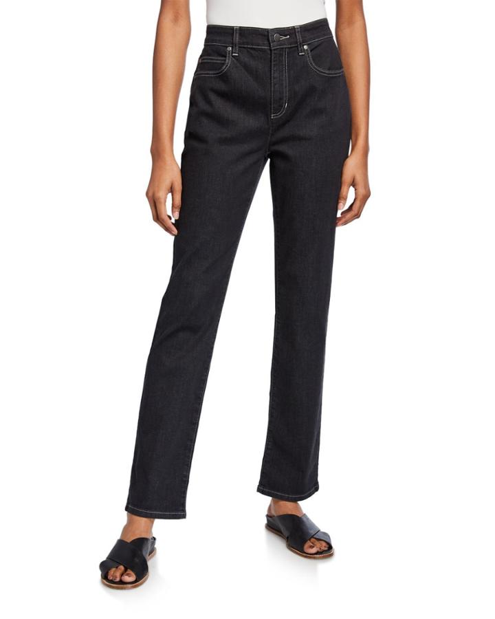 Petite Straight-leg Crop Jeans