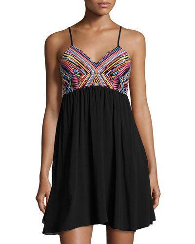 Michelle Embroidered Swing Dress,