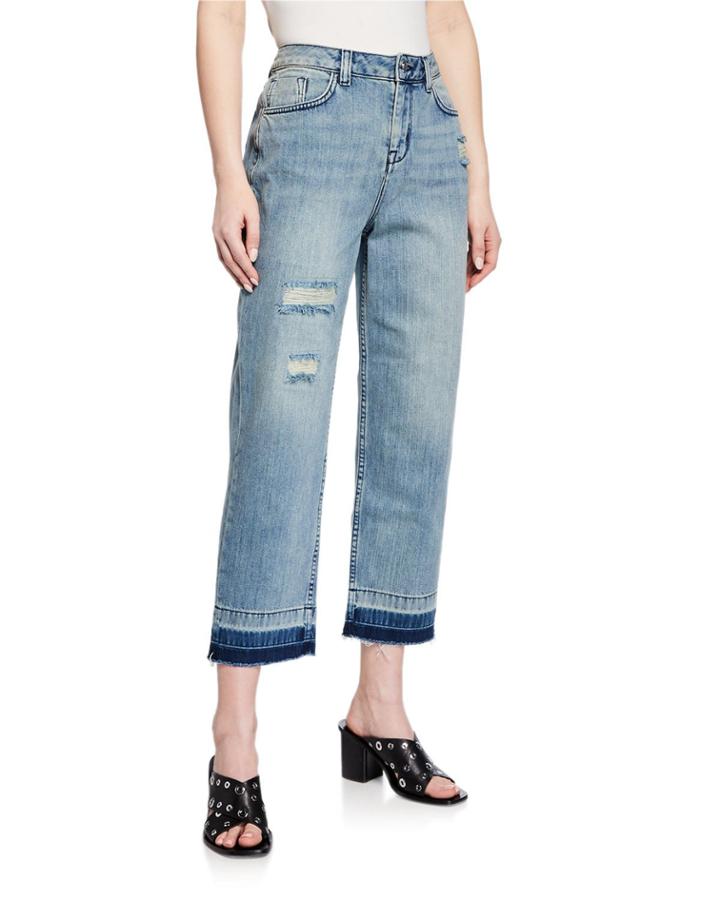 Released-hem Boyfriend Jeans