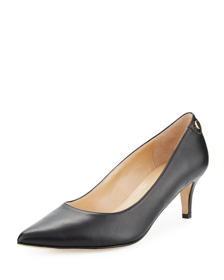 Stroll Leather Slip-on Pumps, Black
