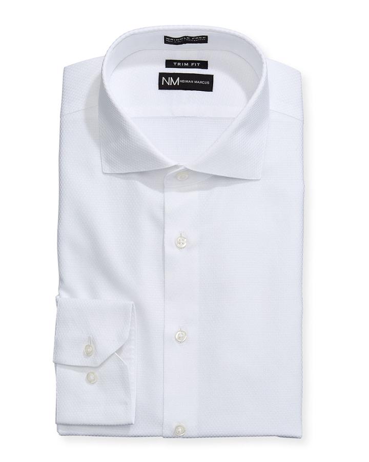 Men's Slim Fit Regular Solid Texture Dress