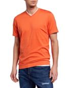 Men's Slim-fit V-neck Cotton T-shirt