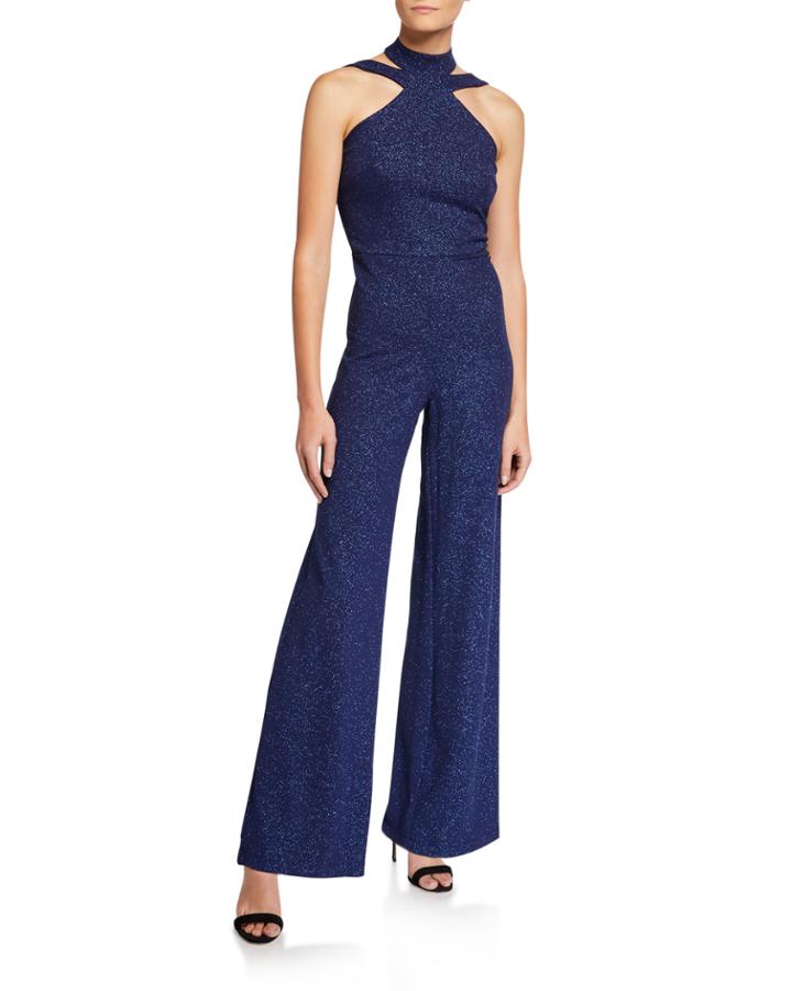 Glitter Scuba Crepe Jumpsuit