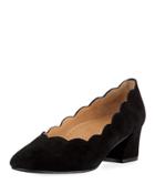 Pammie Scallop Slip-on Pump, Black