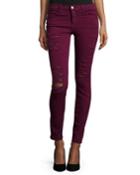 Le Color Rip Skinny Distressed Jeans