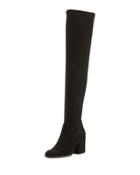 Victor Over-the-knee Suede Boot, Black