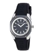Silicone Two-hand Quartz Naomi Watch, Black