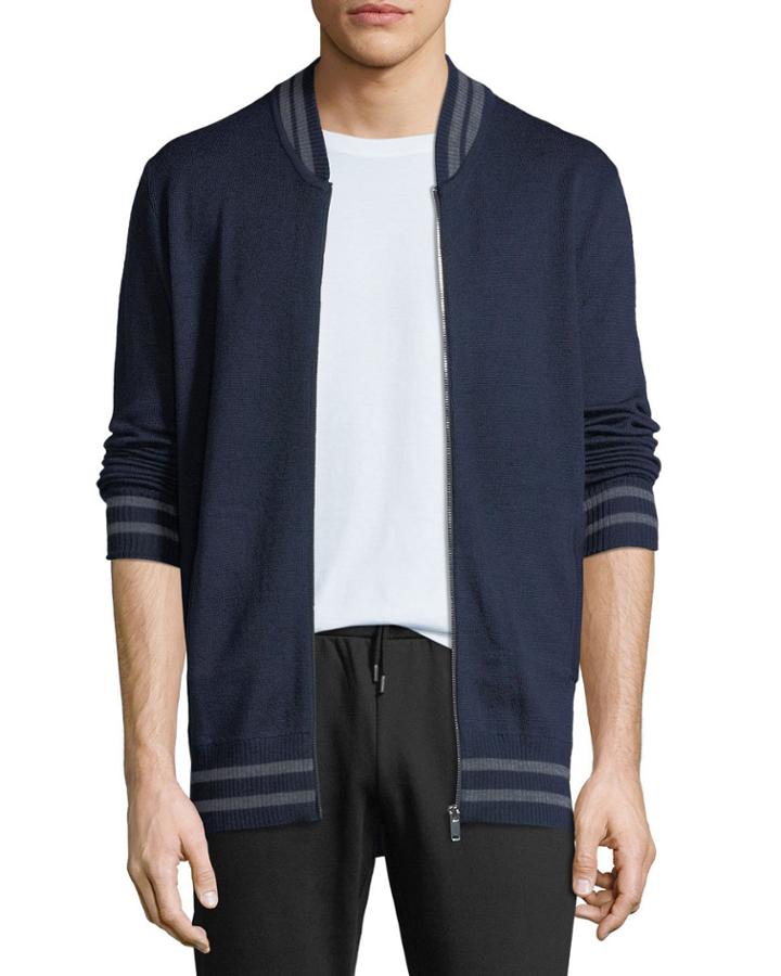 Men's Varsity Zip-front Wool