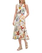 Janelle Fiore-print Sleeveless Drape Cloth