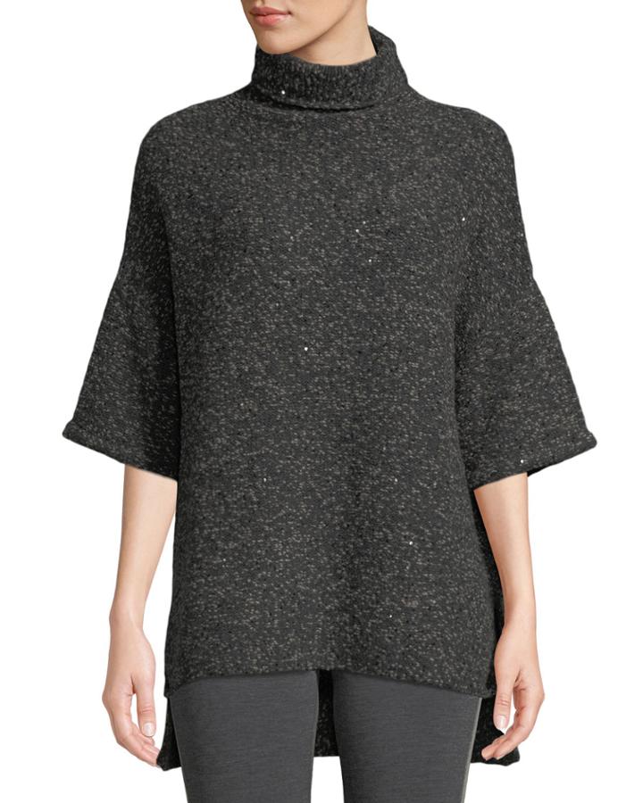 Nubby Diamond Chine Turtleneck
