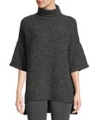Nubby Diamond Chine Turtleneck
