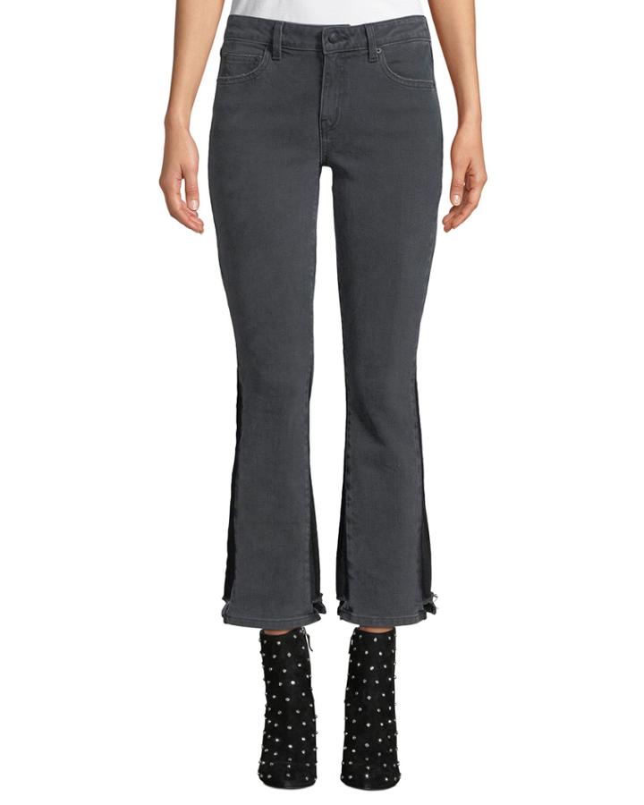 Gia Mid-rise Cropped Flare-leg Jeans