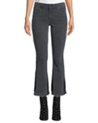 Gia Mid-rise Cropped Flare-leg Jeans