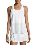 Scoop-neck Racerback Performance Tank, White