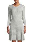 Cable-knit Fit-and-flare Dress