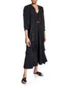 Embroidered Silk Habutai Fringe Jacket