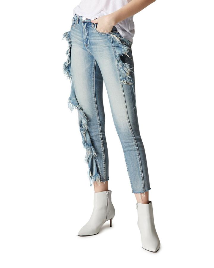 Frayed Ruffle Cropped