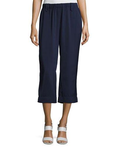 Pull-on Crepe Culotte Pants