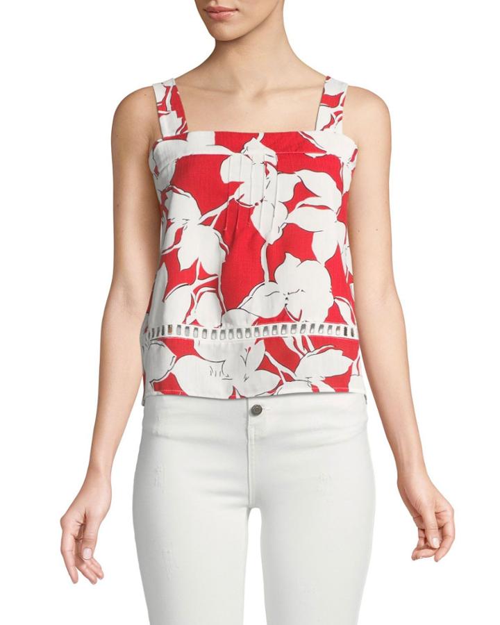 Square-neck Canvas Boxy Tank