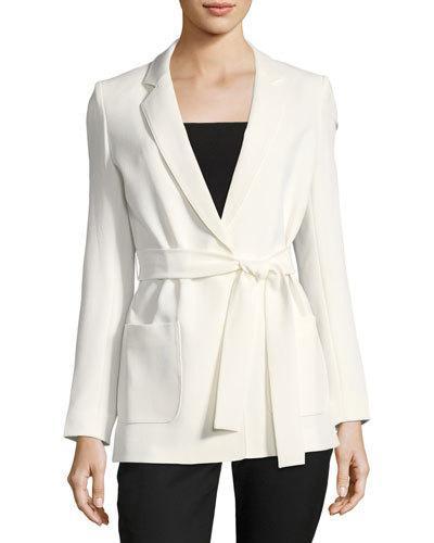 Belted Crepe Jacket