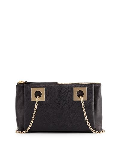 Hailey Leather Crossbody Bag, Black