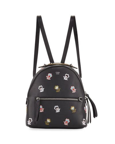 Zaino Mini Floral-embroidered Backpack