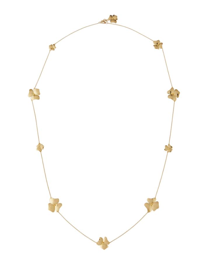 Roberto Coin 18k Long Fiore Flower Station Necklace, Women's, Gold