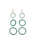 3-tier Ombre Crystal Circle Drop Earrings