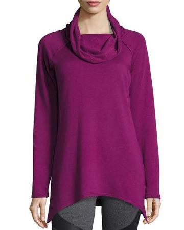 Sharkbite Fleece Tunic, Ripe Fig