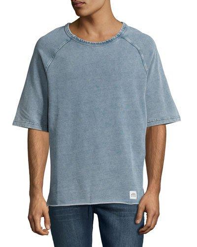 Disjoin Sweat Oversized Tee, Blue