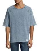 Disjoin Sweat Oversized Tee, Blue