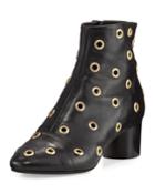 Danay Studded Block-heel Bootie, Black