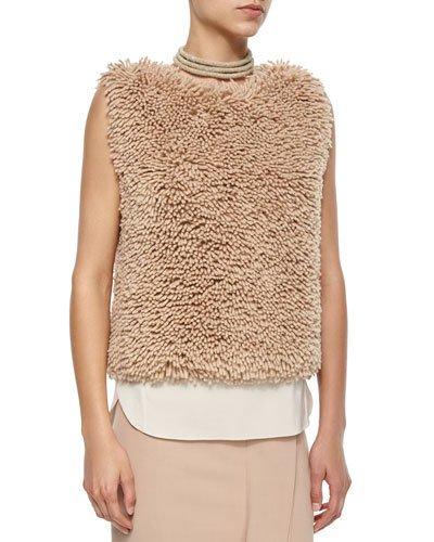 Sleeveless Chubby Cashmere-blend Pullover