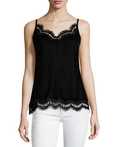 Sleeveless Velvet Blouse