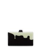 Jean Slim Box Clutch Bag, Obsidian