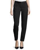 Locu Zip-front Tapered Pants, Black