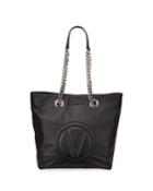 Marylin Sauvage Leather Shoulder Tote Bag