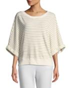 Jenna Striped Oversized Cross-back Top